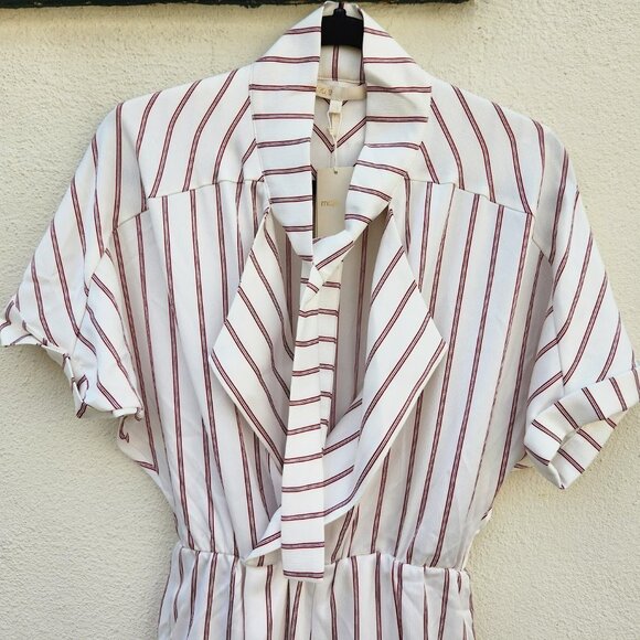 MAJE Imaly Striped Romper In Rayure - Picture 4 of 9